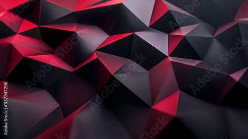Abstract red and black geometric background