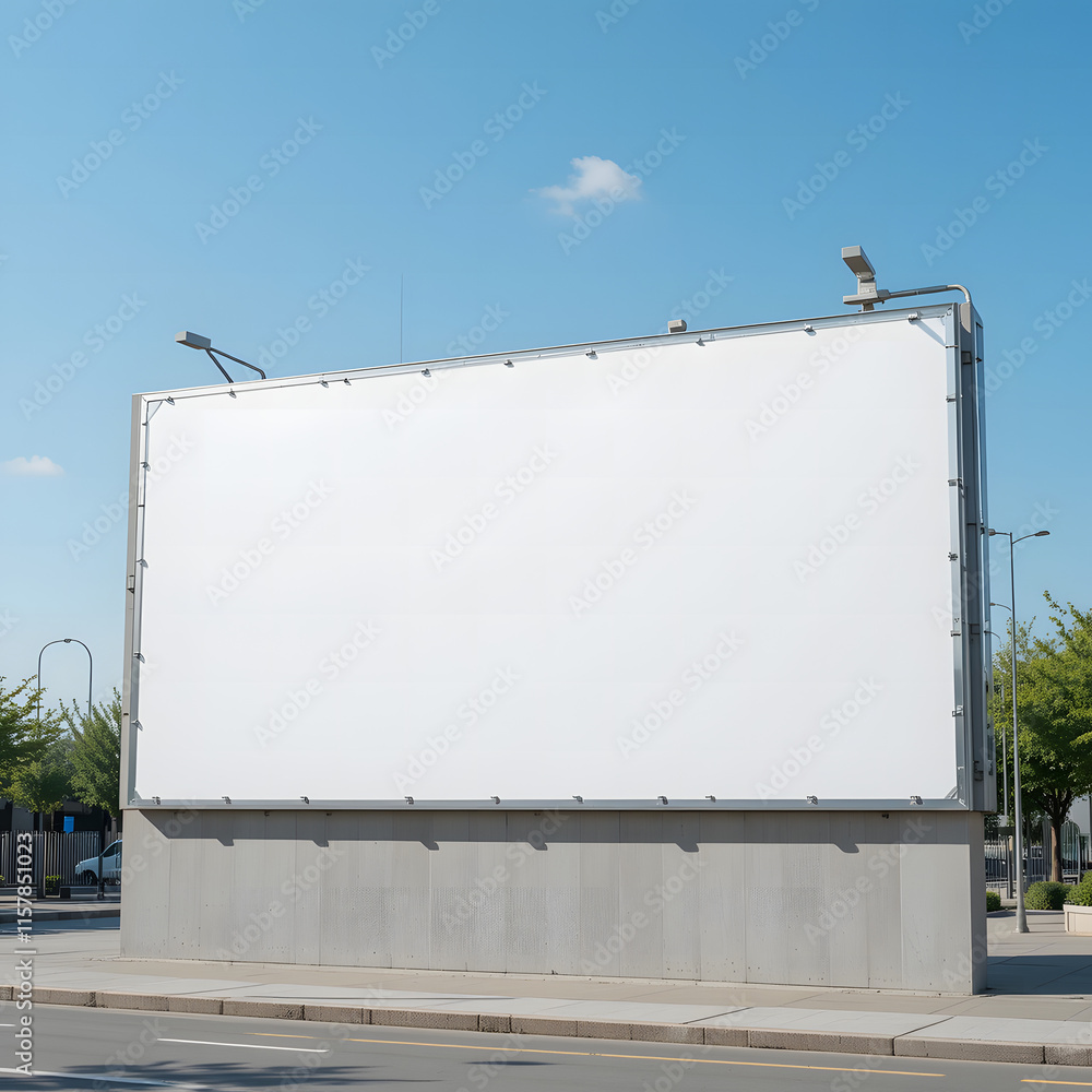 Mockup Large white blank billboard or white promotion poster displayed on the outdoor against the blue sky background. Promotion information for marketing announcements and details Mockup Large white blank billboard or white promotion poster displayed on the outdoor against the blue sky background. Promotion information for marketing announcements and details
