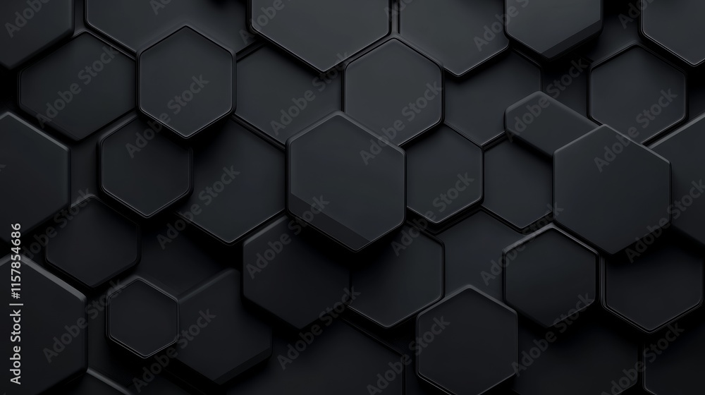 Dark gray hexagon pattern background. Geometric texture. Dark gray hexagon pattern background. Geometric texture.