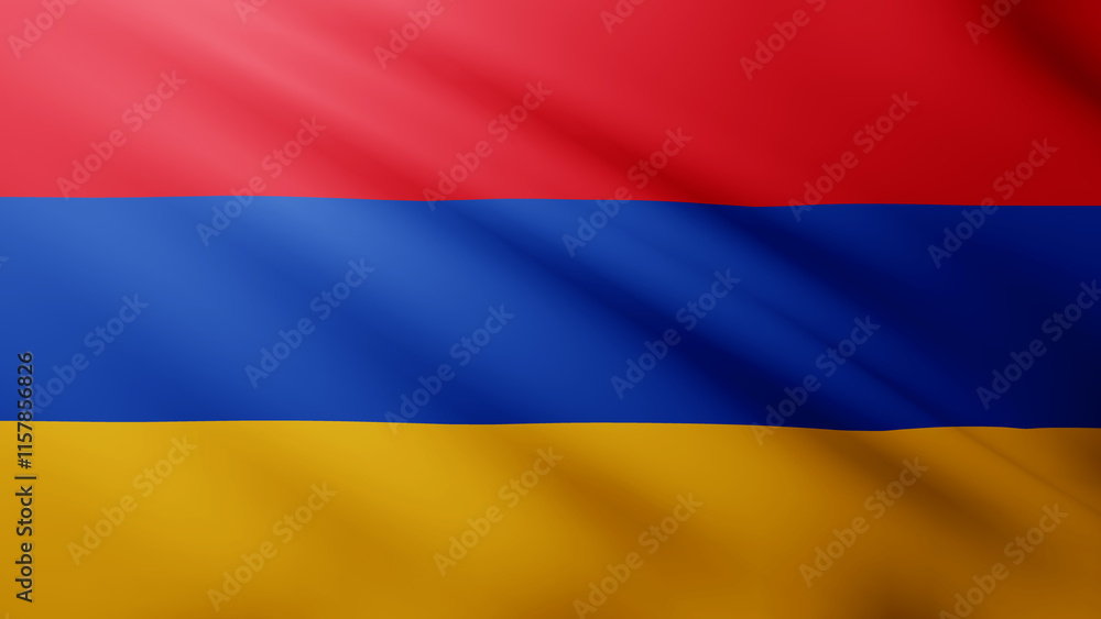 Waving flag of Armenia. National flag of Armenia background Waving flag of Armenia. National flag of Armenia background