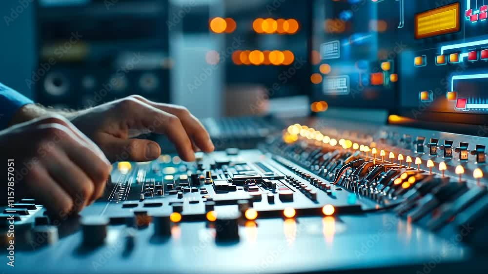 Electrical Technician Working on Control Panel with Precision Tools