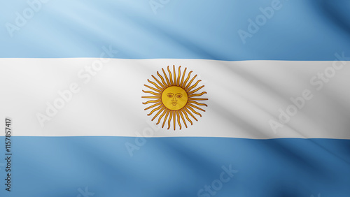 Waving flag of Argentina. National flag of Argentina background photo