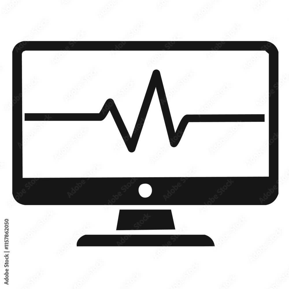 computer monitor with heartbeat computer monitor with heartbeat