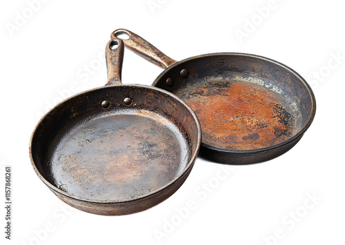 Griddle Pan Set for Versatile Cooking - Isolated on White Background photo