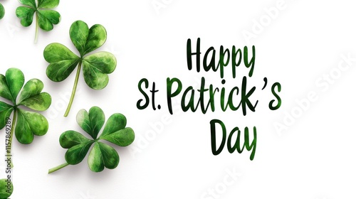 Celebrate st. Patrick's day with festive green decor and shamrocks in a bright setting photo