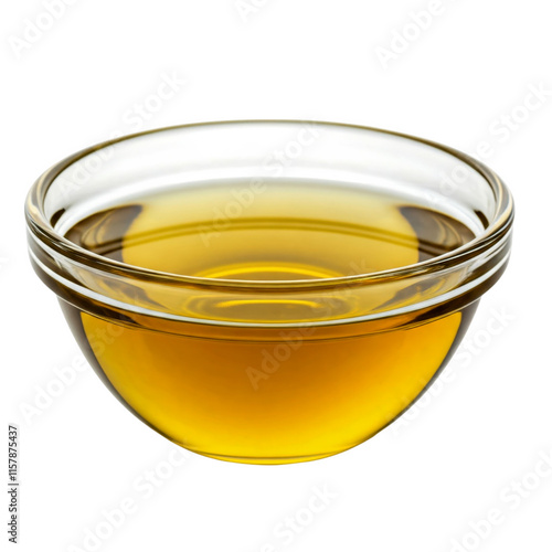Honey in a glass bowl isolated on transparent background png