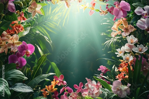 Wallpaper Mural exotic floral background Torontodigital.ca