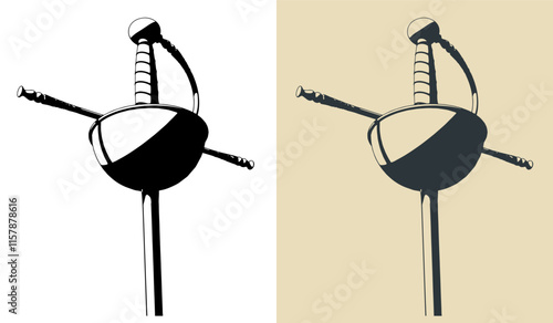 Cup hilt rapier illustrations