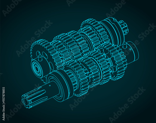 Motorcycle transmission blueprint