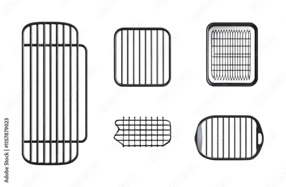 Grilling Rack Set for Perfect Grilling - Isolated on White Background Grilling Rack Set for Perfect Grilling - Isolated on White Background