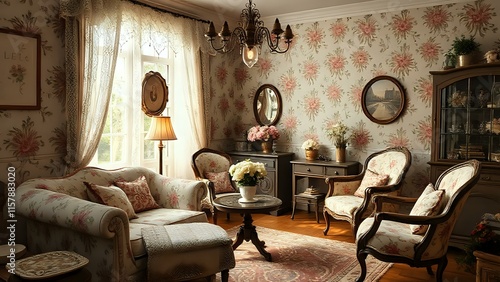 Vintage Floral Living Room - Grandma Chic Style