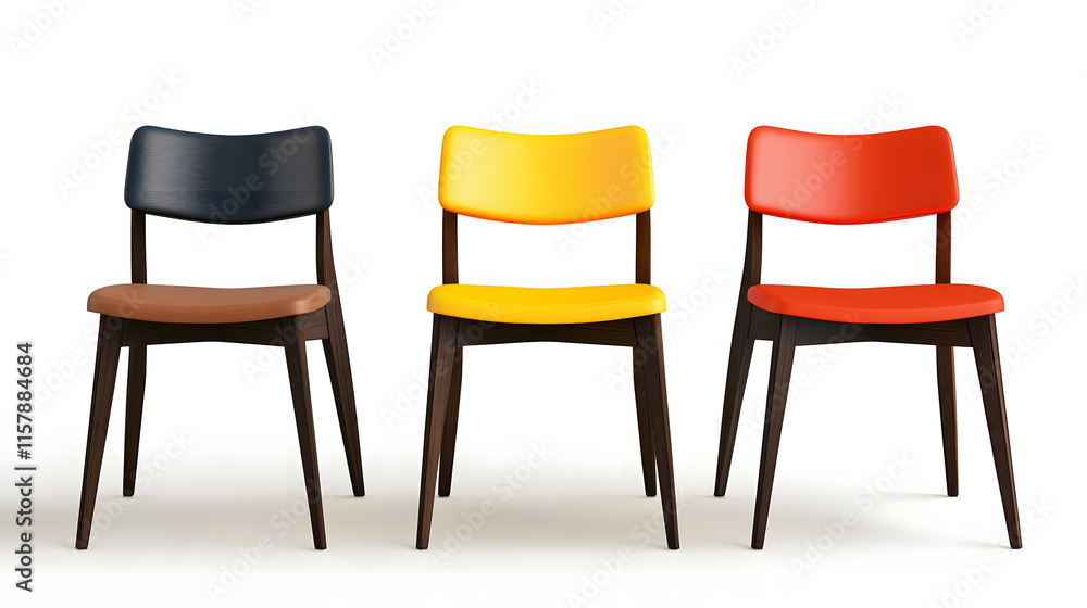 Modern Chairs on white Modern Chairs on white