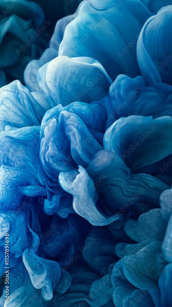 Swirling patterns of blue create an abstract texture in a detailed close-up composition Swirling patterns of blue create an abstract texture in a detailed close-up composition