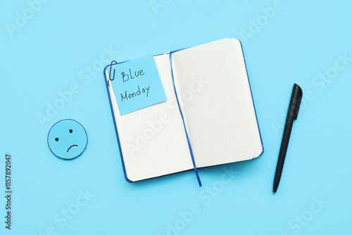 Notebook with pen, drawn sa...