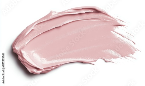 A smooth and glossy texture of light pink cream, highlighting its luxurious and soft appearance.