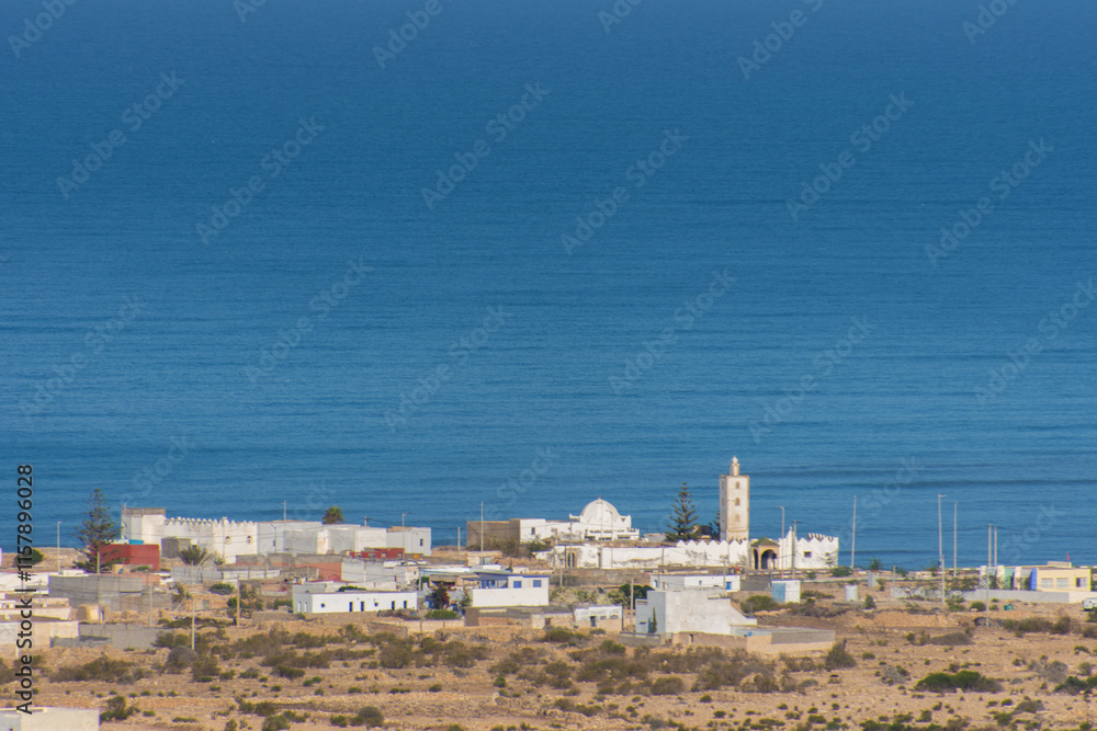 Seaside landscape of the Moroccan countryside seen from along the road In the Agadir region Seaside landscape of the Moroccan countryside seen from along the road In the Agadir region