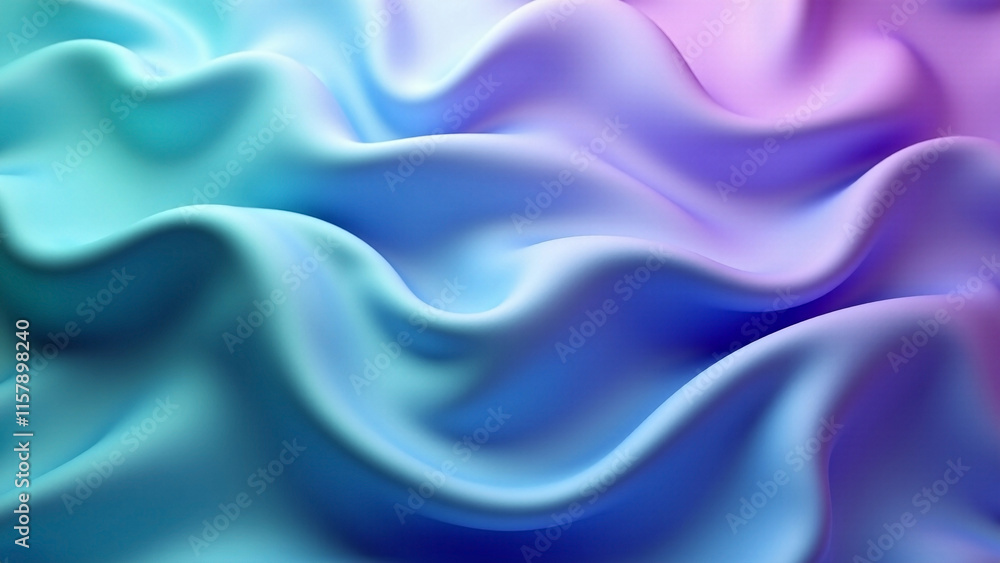 Wavy teal and purple gradient silk satin texture surface wallpaper background Wavy teal and purple gradient silk satin texture surface wallpaper background