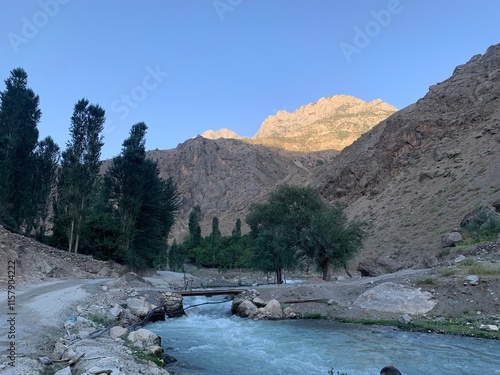 Canvas Print mountain river in the mountains