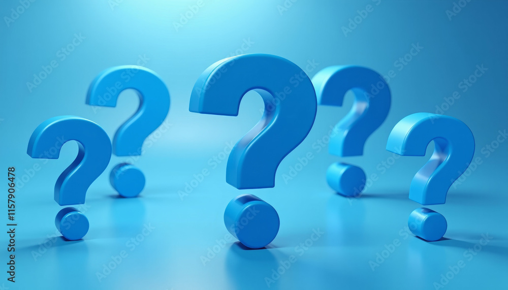 Intriguing Blue Question Marks Intriguing Blue Question Marks
