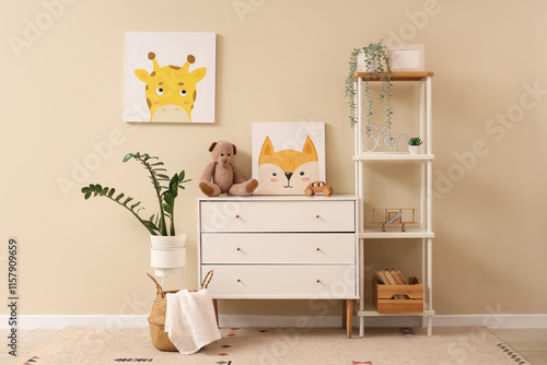 Interior of nursery with co...