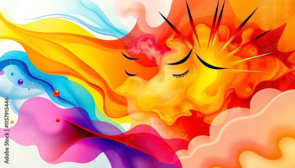 Fototapeta premium Visualization of Emotions Through Color and Form