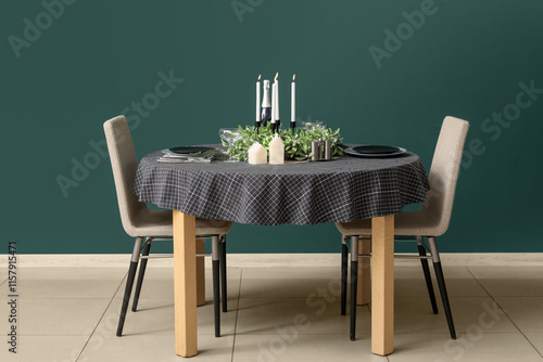 Dining table set for two wi...