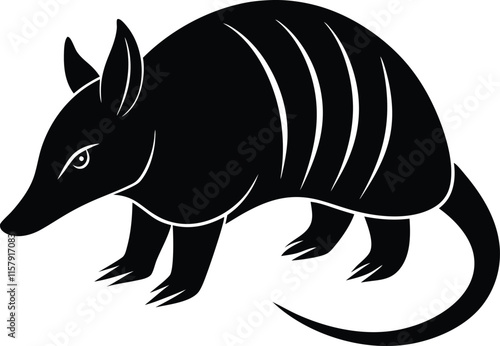 Armadillo silhouette, Texas armadillo silhouette, Tribal armadillo silhouette