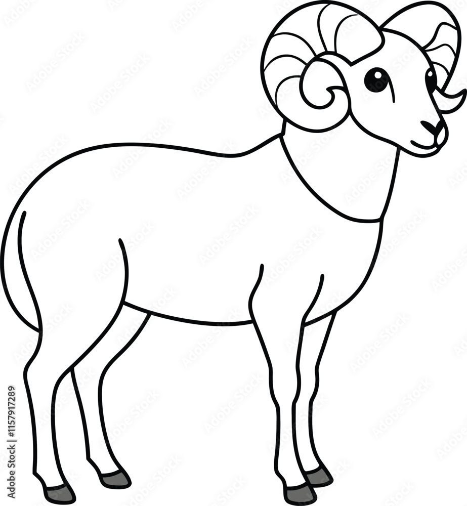 Obraz premium bighorn sheep silhouette (8).eps