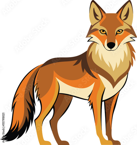 red fox isolated on white