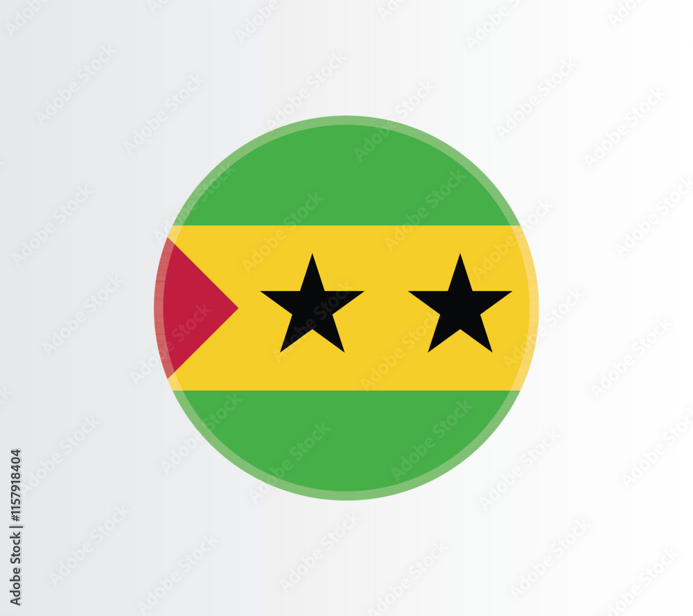 Sao Tome And Principe country flag concept with grunge design suitable for a logo icon design Sao Tome And Principe country flag concept with grunge design suitable for a logo icon design