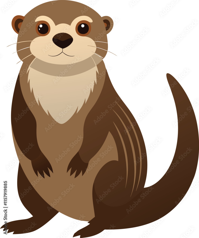 Vector Illustration of Sea Otter Silhouette. Vector of Asian Otter, Aonyx cinerea or Oriental Small-clawed Otter on whiet background. Vector Illustration of Sea Otter Silhouette. Vector of Asian Otter, Aonyx cinerea or Oriental Small-clawed Otter on whiet background.