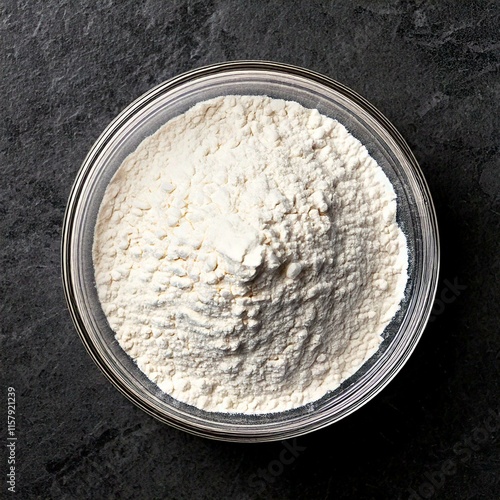Obraz na płótnie close up of a bowl of flour w salonie
