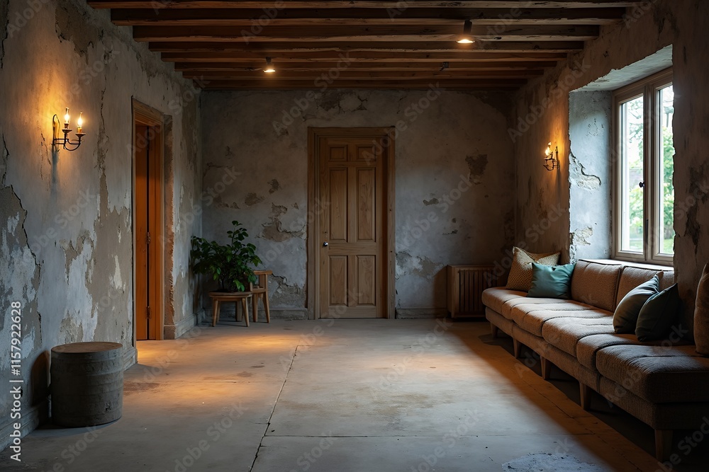 Cozy, Rustic Living Room with Natural Light and Vintage Decor Cozy, Rustic Living Room with Natural Light and Vintage Decor