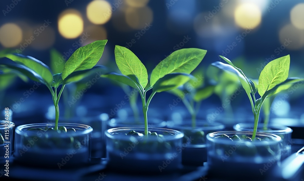 Plant biotechnology icon highlighting vitamin-enriched, genome-engineered seedlings highlighted as an example of agricultural scientific advancements. Plant biotechnology icon highlighting vitamin-enriched, genome-engineered seedlings highlighted as an example of agricultural scientific advancements.