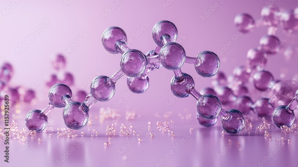 Abstract Purple Molecular Structure Showcasing Chemistry Elements Abstract Purple Molecular Structure Showcasing Chemistry Elements