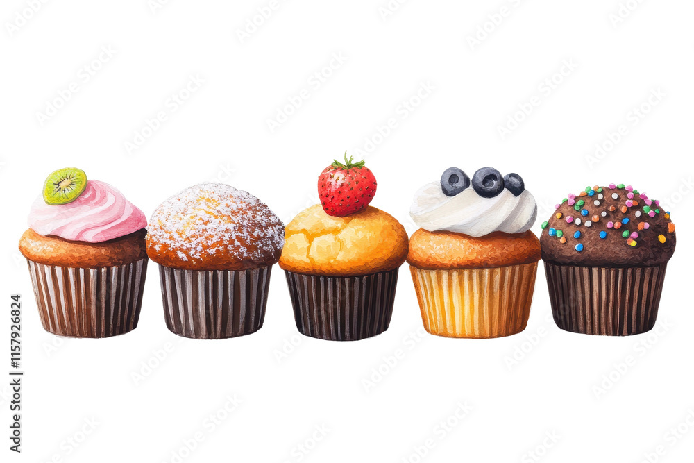 Colorful Cupcakes on Display Colorful Cupcakes on Display