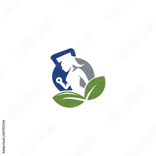 Mascot Vector silhouette of woman nature logo design