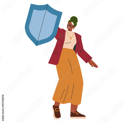 Businesswoman. Flat Vector Illustration