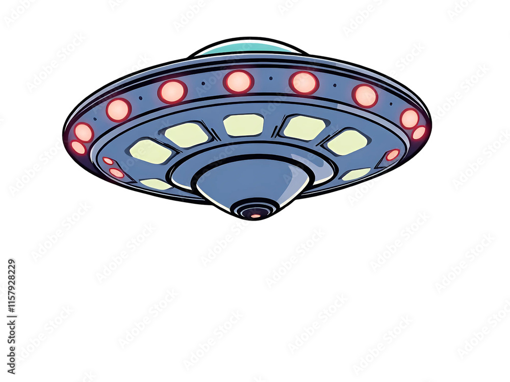 cartoon ufo spaceship on a transparant background cartoon ufo spaceship on a transparant background