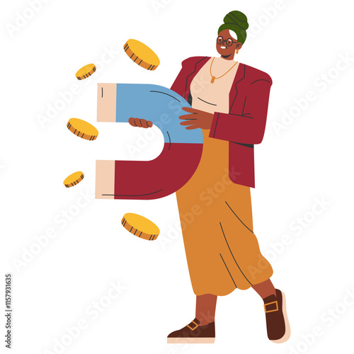 Businesswoman. Flat Vector Illustration