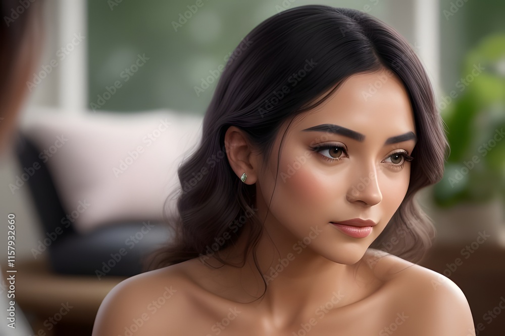 Naklejka premium Beauty Cream Model