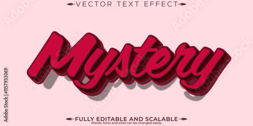 Mystery editable text effect, editable secret and detective text style