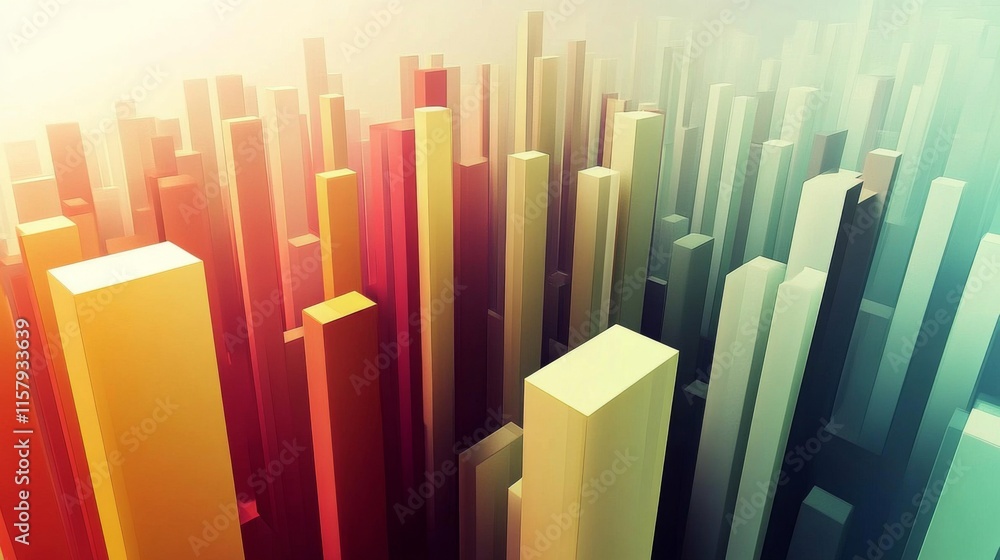 Obraz premium Bright Serene Flat Design Management Concept