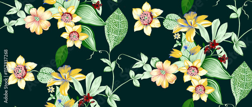 Digital Abstract Allover Pattern Design in high Resolution ; Creative Art