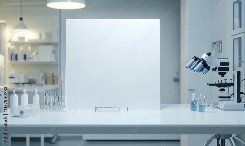 White canvas and minimal biotechnological tools in a modern agricultural biotechnology research laboratory White canvas and minimal biotechnological tools in a modern agricultural biotechnology research laboratory