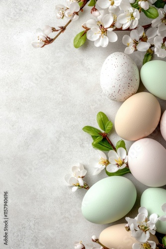 An Exquisite and Beautiful Easter Arrangement Featuring Delicate, Fresh Flowers Accompanied by Colorful, Festive Easter Eggs That Truly Reflect the Joyful Spirit of the Delightful Season