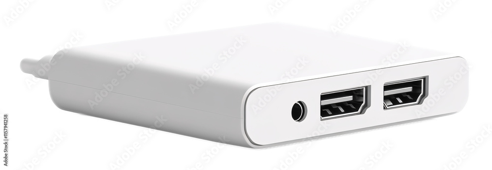 Portable Laptop Charger Isolated on White Background