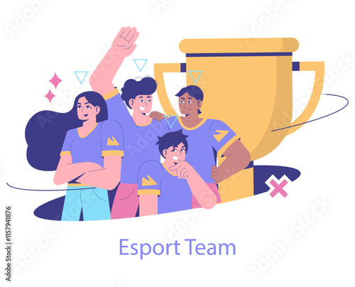 Esport. Flat Vector Illustration