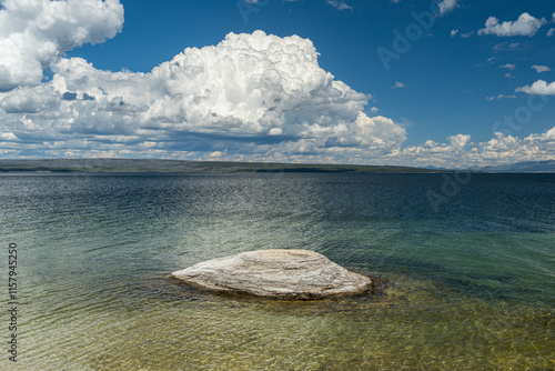 Fishing Cone, a geyser in the West Thumb Basin in Yellowstone National Park photo