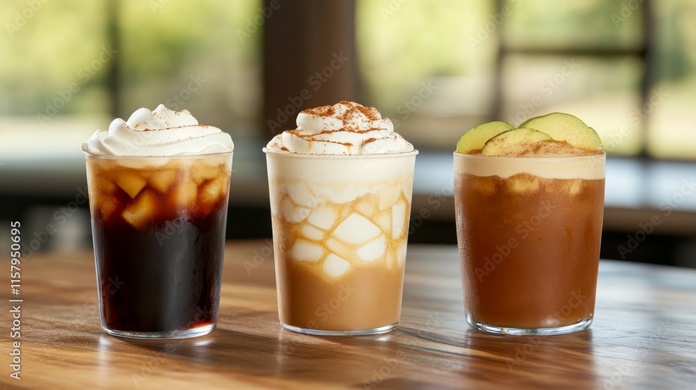 Refreshing Beverages Against a Clean Background Refreshing Beverages Against a Clean Background